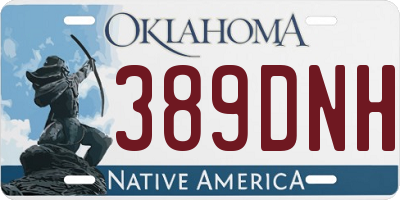 OK license plate 389DNH