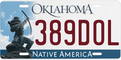 OK license plate 389DOL