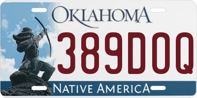 OK license plate 389DOQ