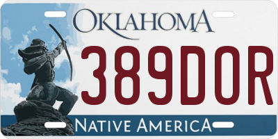 OK license plate 389DOR
