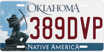 OK license plate 389DVP