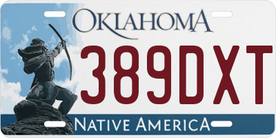 OK license plate 389DXT