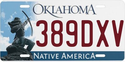 OK license plate 389DXV