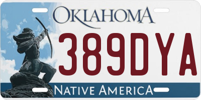 OK license plate 389DYA