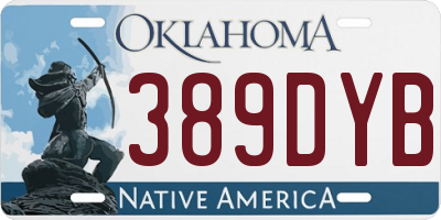 OK license plate 389DYB