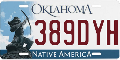 OK license plate 389DYH