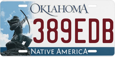 OK license plate 389EDB