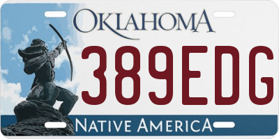 OK license plate 389EDG