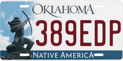 OK license plate 389EDP