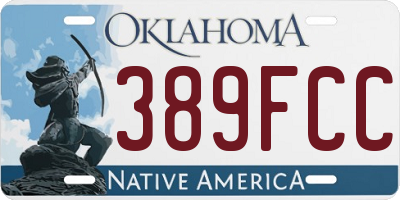 OK license plate 389FCC