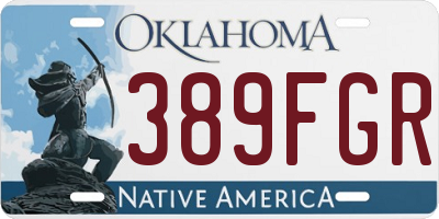 OK license plate 389FGR