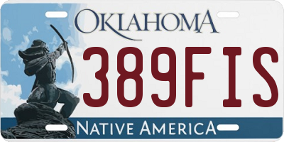 OK license plate 389FIS