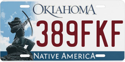 OK license plate 389FKF