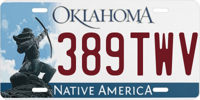 OK license plate 389TWV