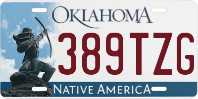 OK license plate 389TZG