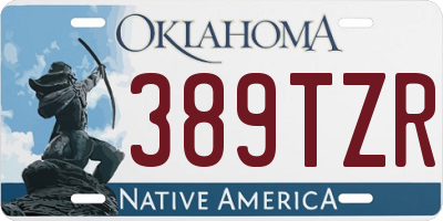OK license plate 389TZR