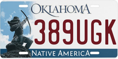 OK license plate 389UGK