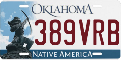 OK license plate 389VRB