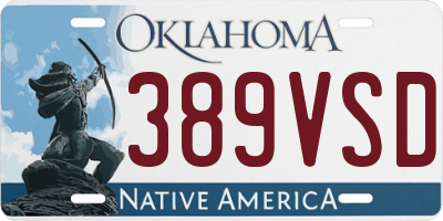 OK license plate 389VSD