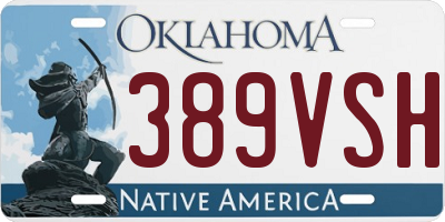 OK license plate 389VSH