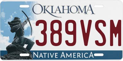 OK license plate 389VSM
