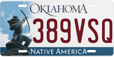 OK license plate 389VSQ