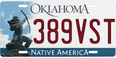 OK license plate 389VST