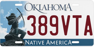 OK license plate 389VTA