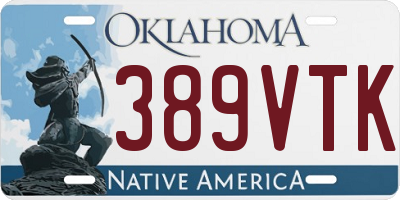 OK license plate 389VTK