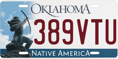 OK license plate 389VTU