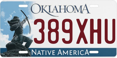 OK license plate 389XHU