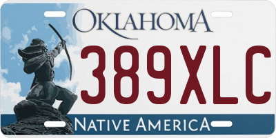 OK license plate 389XLC