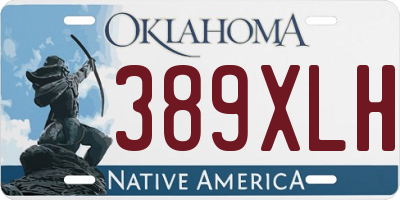 OK license plate 389XLH