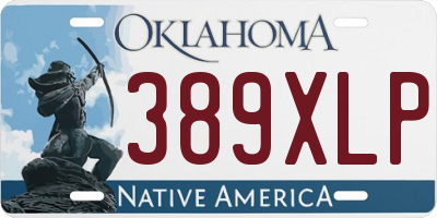 OK license plate 389XLP