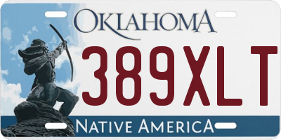 OK license plate 389XLT
