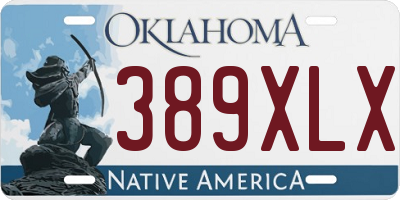 OK license plate 389XLX
