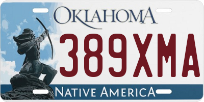 OK license plate 389XMA