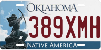 OK license plate 389XMH