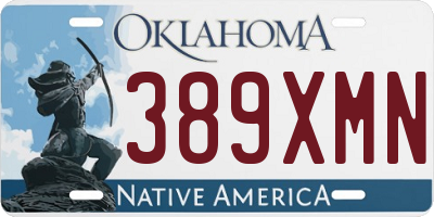 OK license plate 389XMN