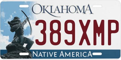 OK license plate 389XMP