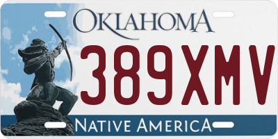 OK license plate 389XMV