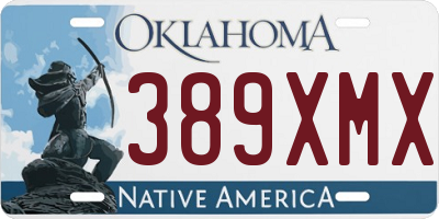 OK license plate 389XMX