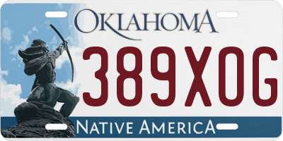 OK license plate 389XOG