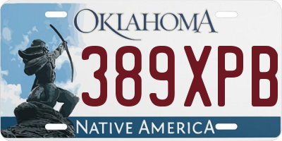OK license plate 389XPB