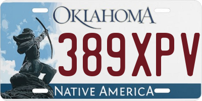 OK license plate 389XPV