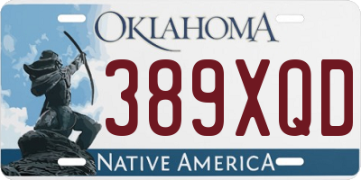 OK license plate 389XQD