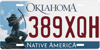 OK license plate 389XQH
