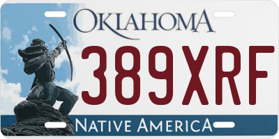 OK license plate 389XRF