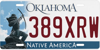 OK license plate 389XRW