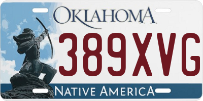 OK license plate 389XVG